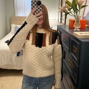 Sea Aspen Chunky Hand-Knit Wool Sweater